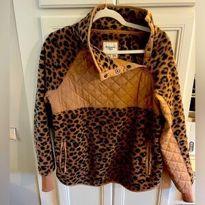 Abercrombie Asymmetrical Leopard Print Pullover
